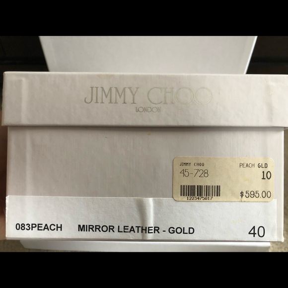 Jimmy Choo Gold Patent Leather KittenHeel Sandals - Picture 5 of 8